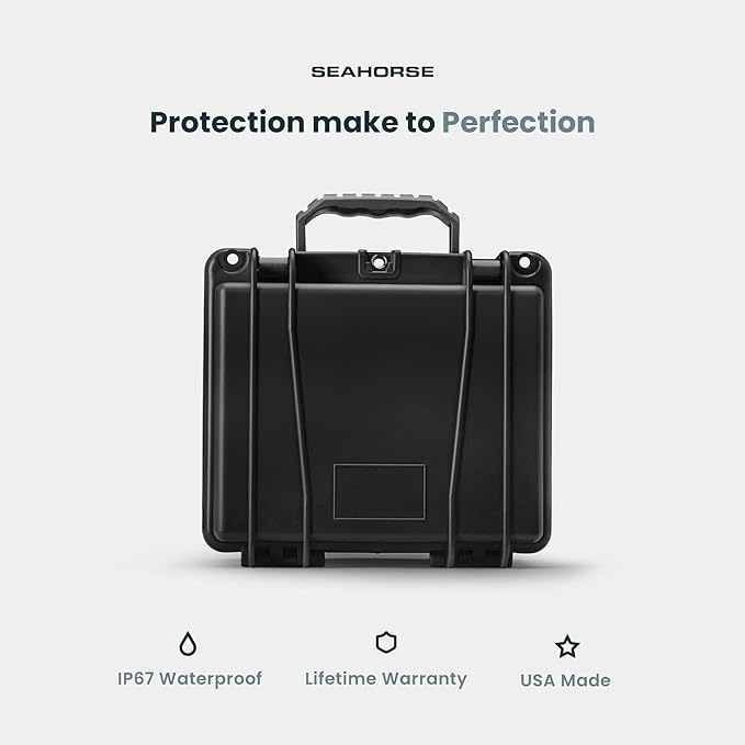 Seahorse 300 Heavy Duty Protective Dry Box Case with Accuform Foam - TSA Approved/Mil Spec / IP67 Waterproof/Airtight/USA Made for First Aid Kits, Emergency Box, Camera - Image 2