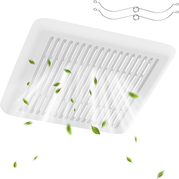 FGR300 Bathroom Vent Grille Cover with Springs Compatible with Bro-an Nu-Tone Invent Series Bathroom Exhaust Fans,Cover Dimensions of 11-3/8” x 12” for Exhaust Fans with Housing Size of 9-1/4" x 10" by MAYITOP