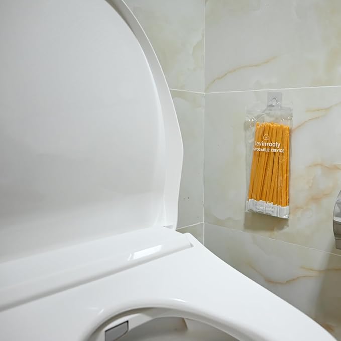 50PCS Crevice Cleaning Brush Tool Kit - Disposable Toilet Brush & Seat Cleaner (Yellow) - Image 7