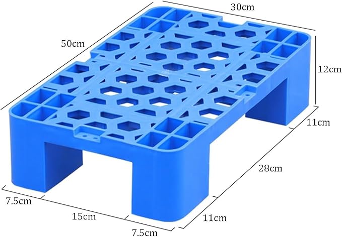 LNNW Plastic Pallet, Storage Rack, Waterproof Sturdy Grill, Moisture Barrier, Portable Floor Pallets for Garage Supermarket Basement(50x30x12cm) - Image 6