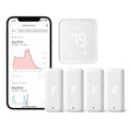 SwitchBot Wi-Fi Humidity Sensor 4 Pack with Hub 2 (Matter Enabled), IP65 Indoor Outdoor Thermometer Wireless, Humidity/Temperature/Dewpoint/VPD Sensor with Smart Alerts, Compatible with Alexa by SwitchBot