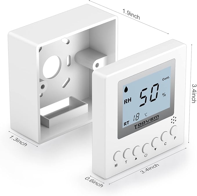 BaseAire Dehumidifier Remote Controller for Digital Humidity, Temperature, Adapt The Humidity Level, Suitable for Dehumidifier Airwerx 35P, 55, 65X, 55S WiFi, 65XS WiFi, 90, 90X, 100X, 120X,White - Image 6