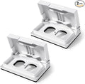 ELEGRP Horizontal Outdoor Cover for Duplex Receptacles, Weatherproof Wall Plate, Outdoor Electrical Outlet Cover, Standard Size 1-Gang 4.77” x 2.97”, Thermoplastic, 2 Pack, White by ELEGRP%7CELEGROUP