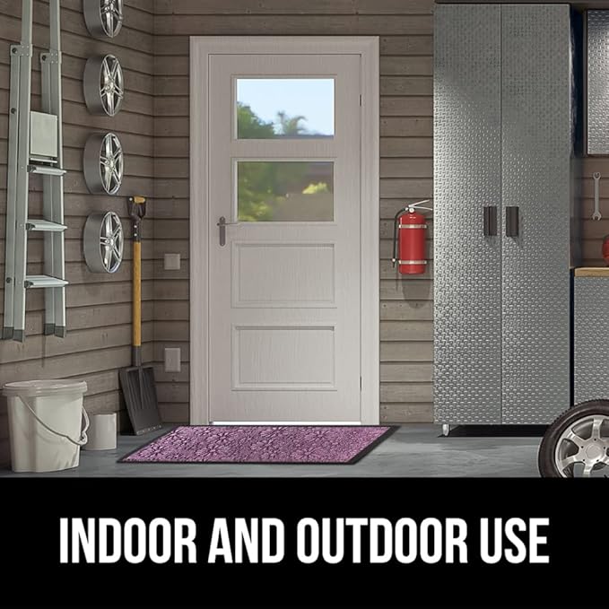 GORILLA GRIP 100% Waterproof All-Season WeatherMax Doormat, Durable Natural Rubber, Stain and Fade Resistant, Low Profile, Indoor Outdoor Door Mats, Easy Clean Entry Mat, 17x29, Purple Confetti Daisy - Image 9