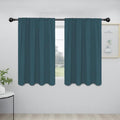Easy-Going Rod Pocket Blackout Curtains for Bedroom, Room Darkening Window Curtains for Living Room, Thermal Insulated Noise Reduction Solid Window Drapes, 2 Panels(42x45 in, Bluestone) by Easy-Going