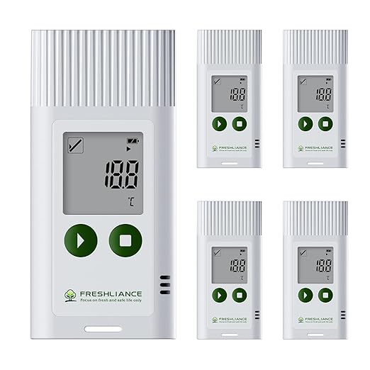 Freshliance USB Temperature Humidity Data Logger, Reuseable Temperature Humidity Recorder with PDF or CSV Report, Digital Refrigerator Thermometer Hygrometer for 35000 Points, TagPlus-TH by FRESHLIANCE