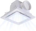 Bathroom Exhaust Fan with Light, 8-Inch Bath Fan with Light For Home, 3000K/4500K/6000K Selectable, 110 CFM Bathroom Ventilation Fan, 1.0 Sones Ultra-Quiet Exhaust Fans for Ceiling Mount by yanliangvich