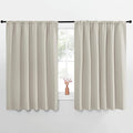 NICETOWN Blackout Curtains for Living Curtains, Room Darkening Window Curtain Panels, Easy-Care Solid Thermal Insulated Draperies/Drapes for Daughter Room (Natural, 2 Panels, 62 by 63) by NICETOWN