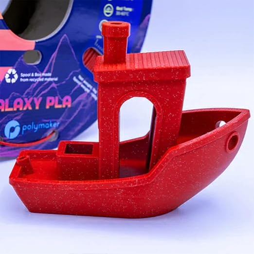Polymaker Galaxy PLA Filament Hedgehog Makes Galaxy Red 1.75mm 1kg 3D Printer Filament, PolyLite Twinkling 3D Printing Filament - Image 4