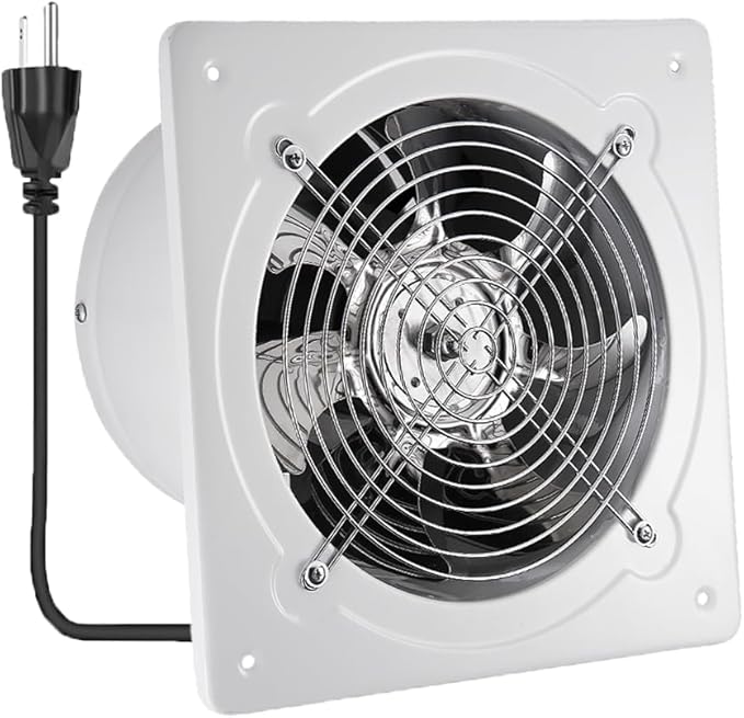 8 inch Exhaust Fan, 735CFM Wall Mounted Vent Fans, Ventilation Fan Bathroom Garage Attic Exhaust Fan Ceiling and Wall Mount Fan for Kitchen/Bathroom, 110V 80W by RLOZUI