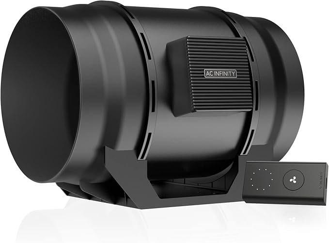 AC Infinity CLOUDLINE A8, Quiet 8" Inline Duct Fan with Speed Controller, EC Motor - Ventilation Exhaust Fan for Heating Cooling Booster, Grow Tents, Hydroponics by ACInfinity