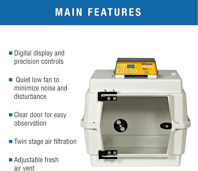 Brinsea TLC-40 Eco Series II Bird Brooder, Pet Recovery Incubator with Air Filtration & Digital Temperature Display for Birds, Puppies, Kittens, and Other Orphaned & Injured Small Animals - Image 2