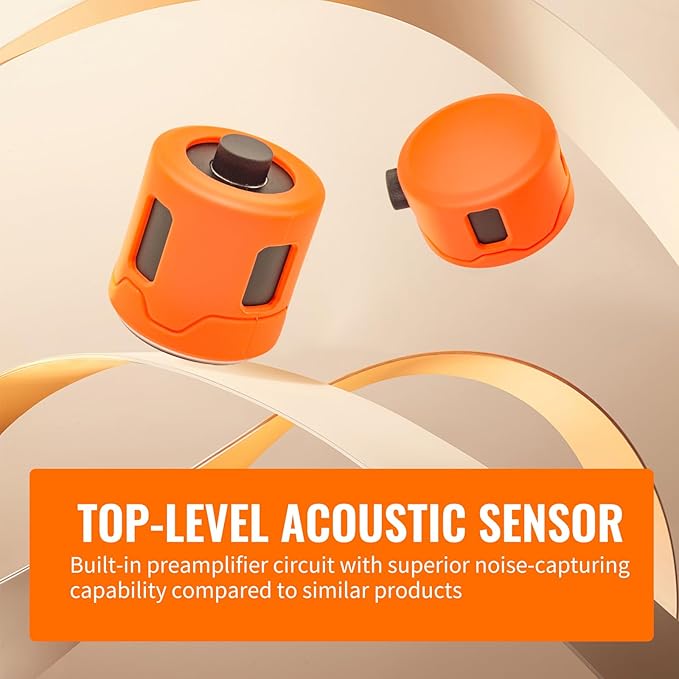 PQWT Underground Water Leak Detectors for Home PQ125A Wall Pipe Water Leakage Detection with Touchscreen Earphone and Carrying Case Multi Sensor Acoustic Pipeline Sound Intensifier - Image 3