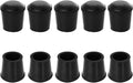 10 PCS Black Round Rubber Chair Leg Caps Tips, Vinyl Rubber End Kits, Soft Touch Table Feet Cover, Anti Slip Floor Protector, 22/25 inch (22mm) by Zinkebol