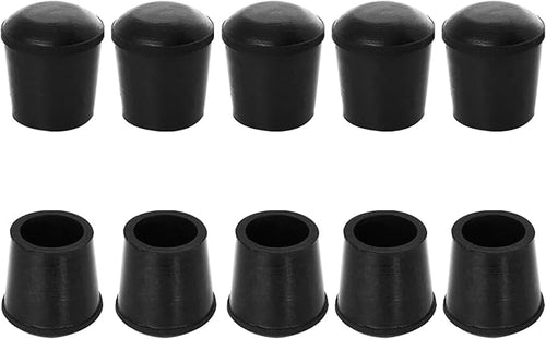 10 PCS Black Round Rubber Chair Leg Caps Tips, Vinyl Rubber End Kits, Soft Touch Table Feet Cover, Anti Slip Floor Protector, 22/25 inch (22mm) by Zinkebol