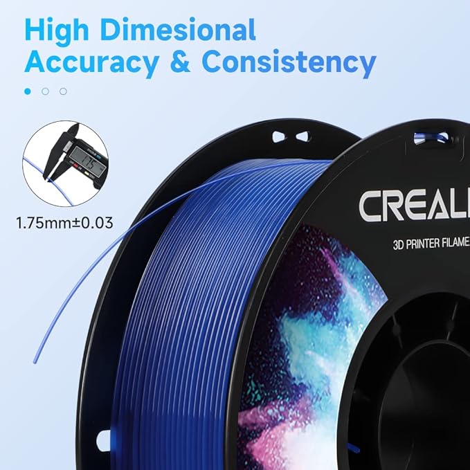 Creality PETG Filament 1.75mm Transparent Blue, 3D Printer Filament No-Tangling, Strong Bonding and Overhang Performance Dimensional Accuracy +/-0.02mm, 2.2lbs/Spool - Image 3