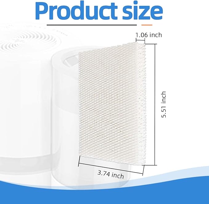 4-Pack MD1-0034 Humidifier Wick Filter Compatible with Vornado Evaporative Evap40, Evap2, EV100, EV200, EVDC300, EVDC500 Humidifiers - Image 5
