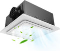 Upgrade 12" Ultra Quiet Bathroom Exhaust Fan with 3000-6000K LED Light, 1.0 Sone 120 CFM, 10x10 Mount, 1500 LM Ceiling Ventilation Fan, Energy Efficient (12in Metal Dimmable Light) by BreatheDeeperLiveCleaner