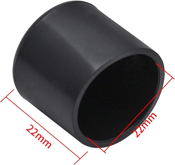 Round Rubber Furniture Leg Caps, 7/8 Inch Chair Leg Floor Protectors for Chair, Table, Sofa, Pack of 20 (22 x 22mm, Black) - Image 3