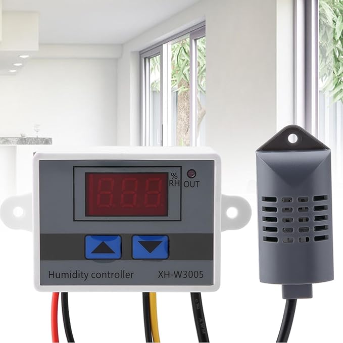Digital Humidity Controller, 12V 24V 220V Humidistat Switch Sensor, Greenhouse Humidity Monitor, LCD Humidity Display(12V) - Image 6