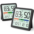 VOCOO Humidity Gauge Indoor Thermometer - Digital Indoor Humidity Sensor Room Thermometer with Temperature Humidity Monitor, Accurate Hygrometer Temp Meter for Home Greenhouse Wine Cellar (2 Pack) by Home