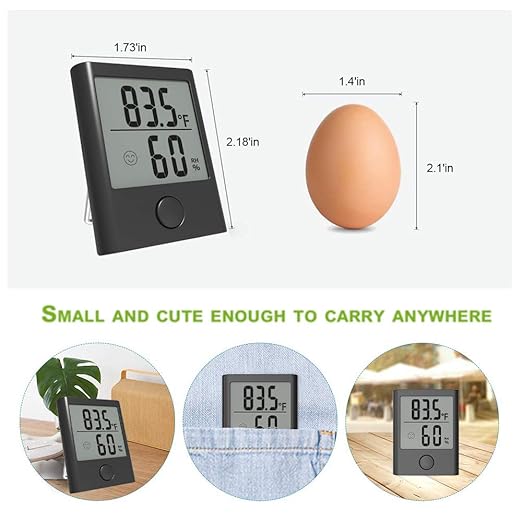 BALDR Digital Hygrometer Thermometer - Monitor Room Temperature & Humidity with Thermometer and Hygrometer, Humidity Sensor & Indoor Thermometer for Home, Office & Greenhouse, Humidity Meter, Black - Image 2