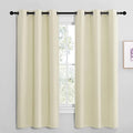 NICETOWN Kitchen Curtains for Decoration, Thermal Insulated Grommet Room Darkening Draperies/Panels for Laundry (Beige, 2 Panels, W42 x L68 inches) by NICETOWN