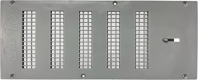 RazAir™ Foundation Vent with Damper and Screen - 16"x 6.5" Weatherproof and Paintable ABS – Easy to Install Moisture Mold Reducing for Crawl Space, Outdoor, Garage, and Home Improvement by RazAir