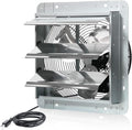 KEN BROWN 12 Inch Shutter Exhaust Fan Wall Mounted,Aluminum with 1.65 Meters Power Cord Kit,High Speed 1450CFM,Vent fan for Commercial,Greenhouse,Attic,Shed,Shop by KENBROWN