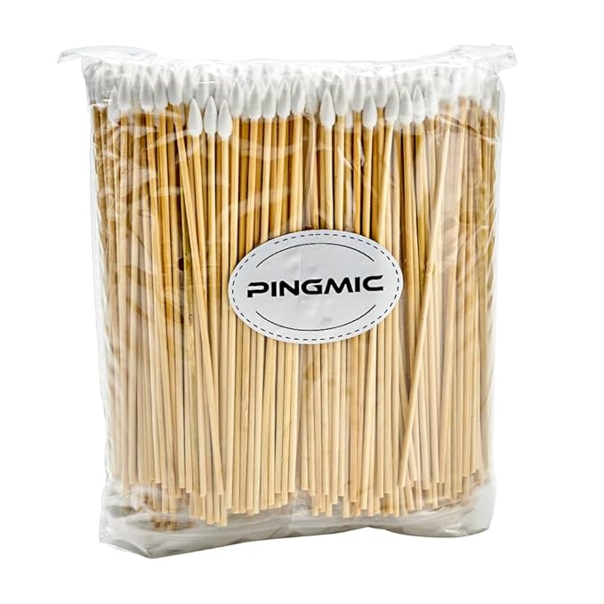 1000PCS 6" Pointed Cotton Swabs - Long Swab with Bamboo Sticks - Lint Free, Highly Absorbent Precision Cotton Tip for Tight Space Cleaning - Image 6