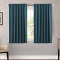 H.VERSAILTEX Blackout Curtains Thermal Insulated Window Treatment Panels Room Darkening Blackout Drapes for Living Room Back Tab/Rod Pocket Bedroom Draperies, 52 x 54 Inch, Dark Teal, 2 Panels by HVERSAILTEX