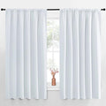 NICETOWN Bedroom Window Curtain Panels - Window Treatment Thermal Insulated Rod Pocket Room Darkening Curtains/Drapes for Patio Door (Greyish White, 2 Panels, 70 by 63) by NICETOWN