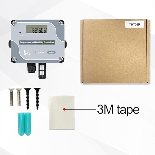 Tzone RS485 Temperature Humidity Sensor Modbus RTU Temp Sensor Digital Industrial Temp and Humidity Transmitter Wall Mounted,-40℉ to 257℉ Temperature Probe Analog Moisture Monitor Greenhouse Grow Tent - Image 9