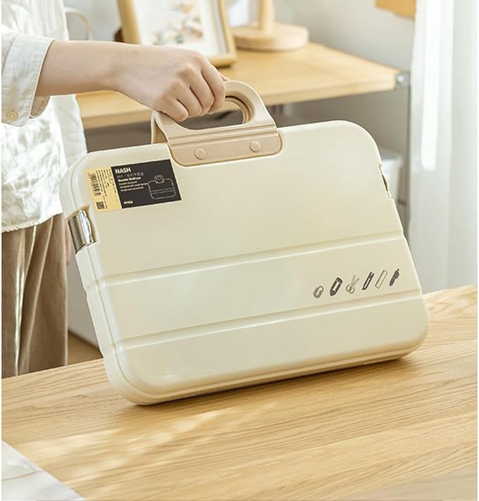 RadefasunC Clear Waterproof Document Storage Box with Snaps PP Files Organizer Cases for A4 Paper Magazines Notebooks School or Office Supplies (Pure White, 1pcs) - Image 6