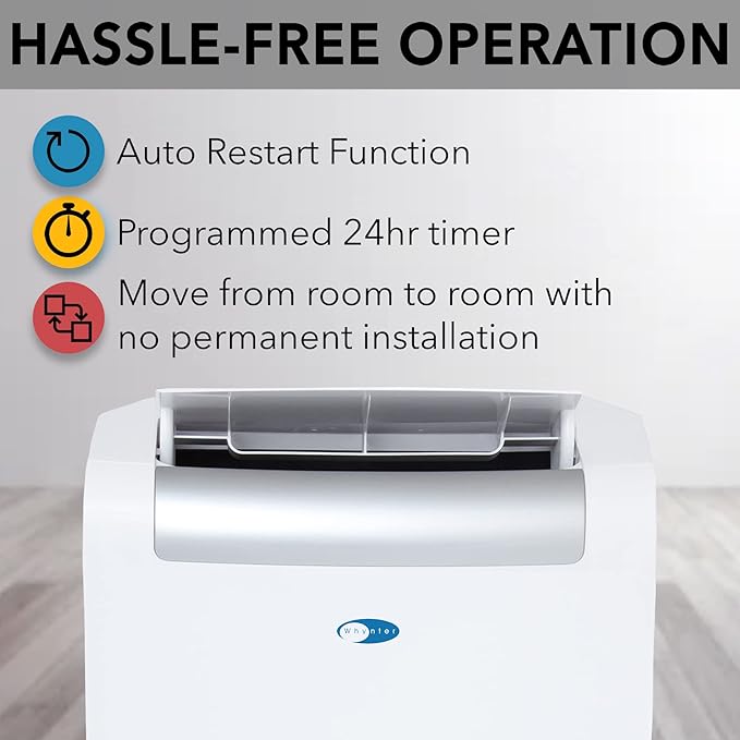 Whynter ARC-148MHP 14,000 BTU Portable Air Conditioner and 10,000 BTU Portable Air Heater with Dehumidifier and Fan for 500 Square Foot Rooms, White - Image 6