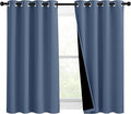 NICETOWN Stone Blue 100% Blackout Curtains 54 inches Long, Thermal Insulated Full Blackout 2-Layer Lined Drapes, Energy Efficiency Window Draperies for Boy's Room (2 Panels, 46-inch W) by NICETOWN