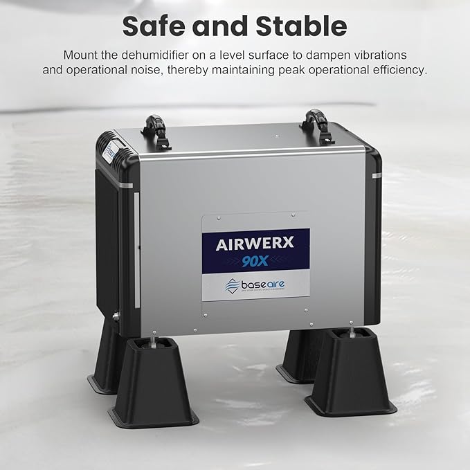 BaseAire Dehumidifier Riser Kit for BaseAire Commercial, Crawlspace, Basement, Garage Dehumidifier Models for AirWerx 35P,55,65XS,90, 90X, 100X,120X - Image 2