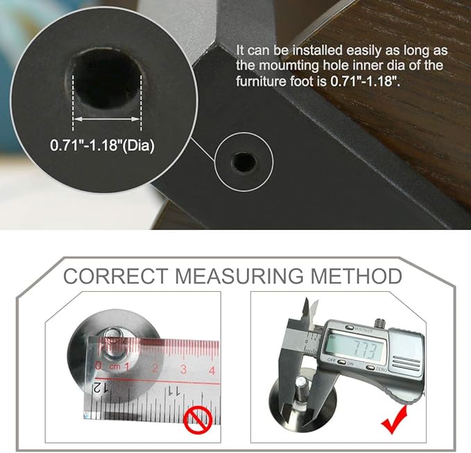 uxcell M6 x 18 x 30mm Leveling Feet Adjustable Leveler Floor Protector Support for House Furniture Machine Leg 4 Pack - Image 3