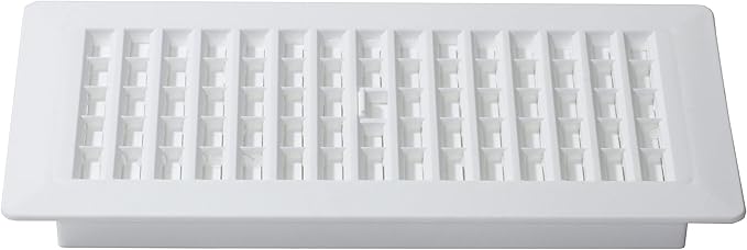 Decor Grates PL410-WH 4-Inch by 10-Inch Plastic Floor Register, White - Image 2