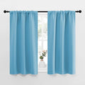 NICETOWN Kitchen Curtains, Short Blackout Curtains & Drapes, Home Decoration Privacy Thermal Insulated Curtains for Unicorn Theam Room (Teal Blue, 34" Wide, 45" Long, 2 PCs) by NICETOWN