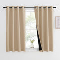 NICETOWN Room Warming Curtains, Bedroom Full Blackout Curtain Panel, Great Job for Blocking Light, Complete Blackout Drapery with Black Liner for Night Shift (Biscotti Beige, 1 Panel, 46 by 54-inch) by NICETOWN