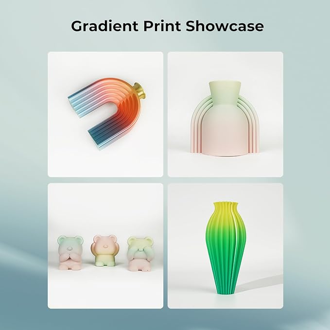 Creality PLA Filament 1.75mm Rainbow, 3D Printer Filament 1kg (2.2lbs) Spool, High Toughness & Warp-Free, Dimensional Precision ±0.03mm, Printing Filament for All FDM 3D Printers - Image 4
