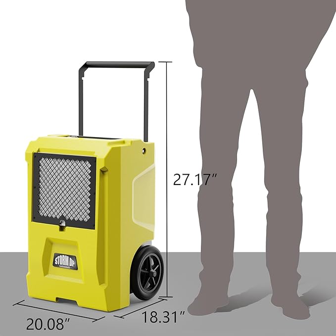 ALORAIR 110 Pint Dehumidifier Commercial Grade - Built-in Pump, Includes Drain Hose, Ideal for Large Basements, Industrial or Commercial Spaces and Job Sites, 5 Years Warranty, Yellow - Image 5