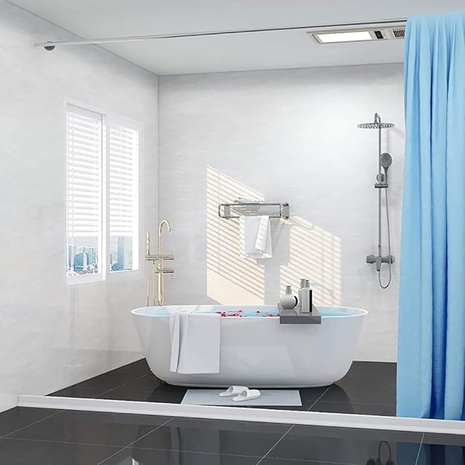 Duzzy 98 Inch Collapsible Shower Water Dam Shower Stopper Barrier and Retention System and Keeps Water Inside Threshold Dry and Wet Separation Suitable for Bathroom and Kitchen - Image 7