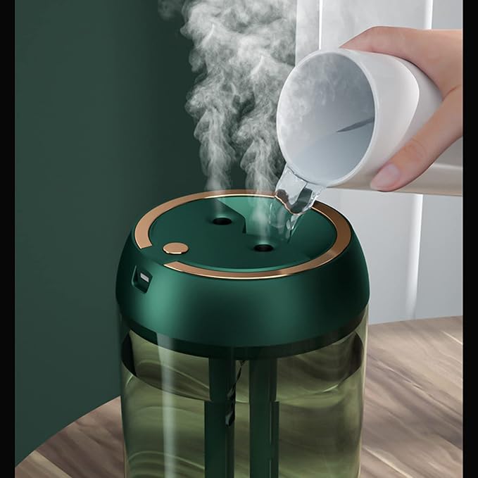 Humidifier, Double Nozzle Humidifiers, 1.8 Liters Large Capacity in Home Office And Bedroom, Suitable for Mother And Baby,Green - Image 4