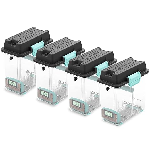 Polymaker 3D Printing Filament Storage Box 4-Pack - PolyDryer Box x4 for Continuous Filament Sealing and Protection, 3D Printer Filament Holder Compatible with PA Nylon, PLA, PVB, PETG, ABS, TPU by Polymaker