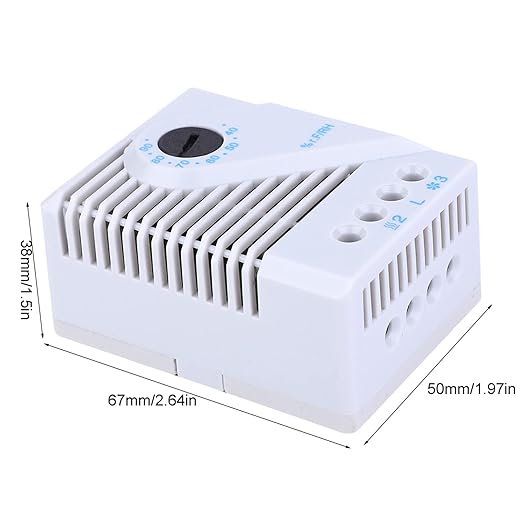 Mechanical Humidity Controller, 2-3 Pole Terminal, 12‑250V Input, Back Rail Slot to Attach to 35mm Rails, Prevent Condensation and Erosion, Heat (MFR012) - Image 8