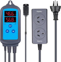 IHC-200 Pre-Wired Digital Dural Stage Humidity Controller, Dehumidification Humidifaction Control for Humidifier and Fan(AU Socket) by Unknown