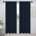 Easy-Going Rod Pocket Blackout Curtains for Bedroom, Room Darkening Window Curtains for Living Room, Thermal Insulated Noise Reduction Solid Window Drapes, 2 Panels(42x84 in, Navy) by Easy-Going