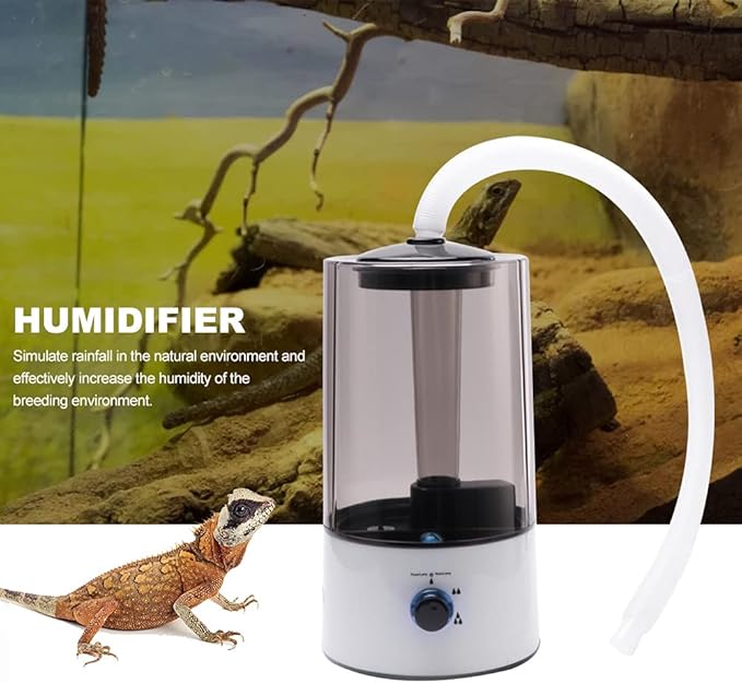 EKDJKK 4L Reptile Humidifier Fogger, Large Size High Pressure Silent Reptile Tank with Humidity Control and Hose for Reptiles, Amphibians, Herps, Compatible with All Terrariums, Cages, Enclosures - Image 7